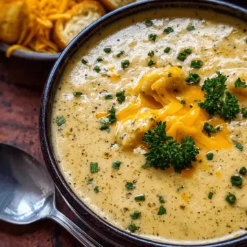 Hearty Cheddar Garlic Herb Potato Soup