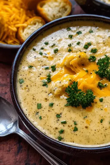 Hearty Cheddar Garlic Herb Potato Soup