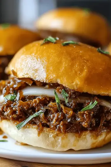 Irresistible French Onion Beef Sloppy Joes