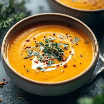 Spicy Butternut Squash and Sweet Potato Soup