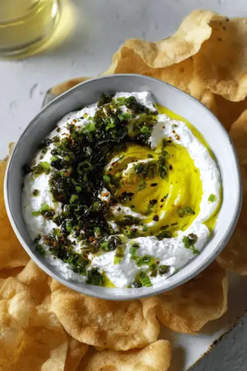 Labneh Dip with Scallion Oil