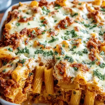 Baked Ziti with Ricotta & Mozzarella recipe