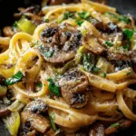CARAMELIZED LEEK AND MUSHROOM GRUYERE PASTA