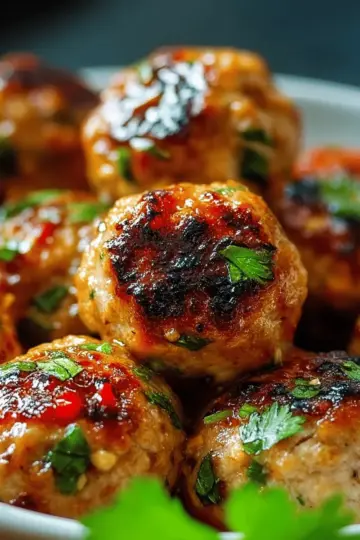 Easy Thai Baked Chicken Meatballs