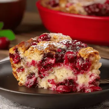 Crustless Cranberry Pie