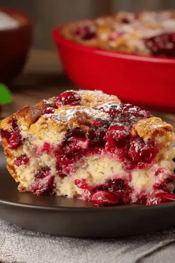 Crustless Cranberry Pie