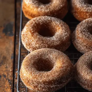 Baked Apple Cider Donuts with Cinnamon Sugar