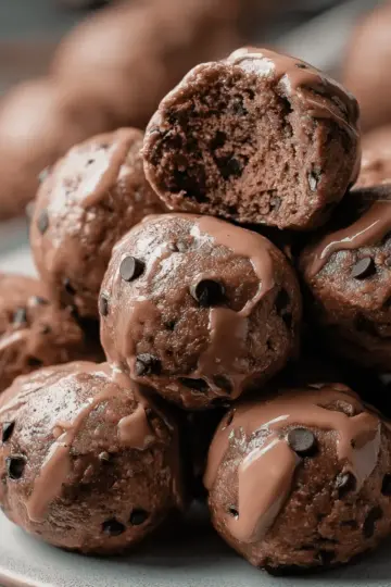 No-Bake Cottage Cheese Brownie Batter Protein Bites