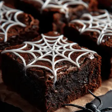 Spooky Spiderweb Brownies