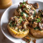 THE ULTIMATE STUFFED BAKED POTATOES WITH MUSHROOMS