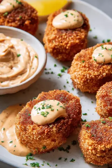 Salmon Croquettes with Remoulade Sauce