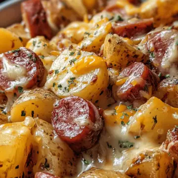 Cheesy Ranch Potatoes and Smoked Sausage