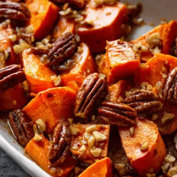 Maple-Pecan Roasted Sweet Potatoes