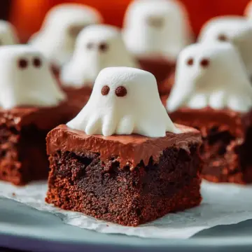 Ghost Marshmallow Brownies