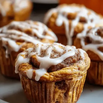 PUMPKIN CINNAMON ROLL MUFFINS