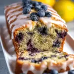 Moist Blueberry Zucchini Bread with a Lemon Glaze