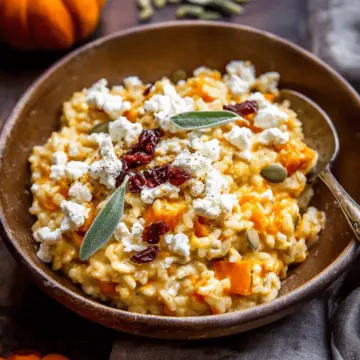 Baked Pumpkin Goat Cheese Risotto