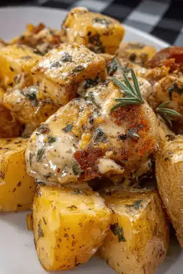 Crockpot Garlic Parmesan Chicken and Potatoes