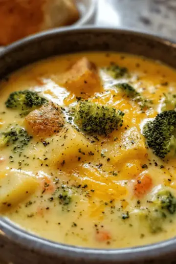 Crockpot Potato Broccoli Cheddar Soup