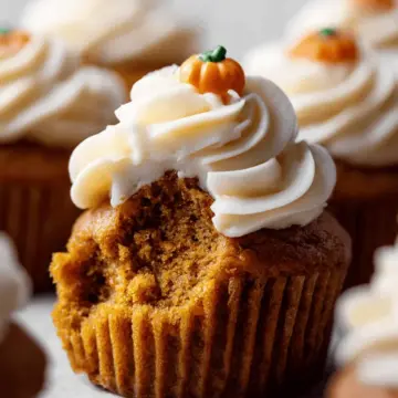 Pumpkin Cupcakes with Cream Cheese Frosting