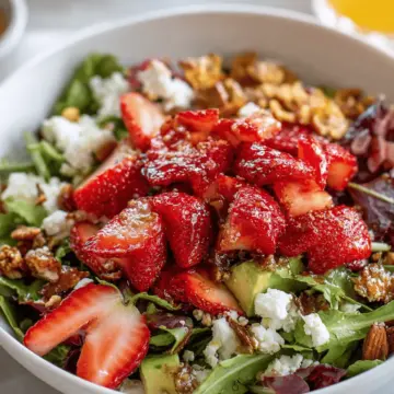 Strawberry Crunch Salad with Champagne Vinaigrette