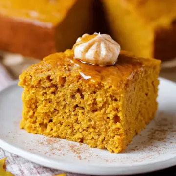 Pumpkin Cornbread {with Cinnamon Honey Butter}