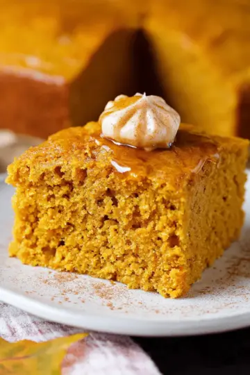 Pumpkin Cornbread {with Cinnamon Honey Butter}