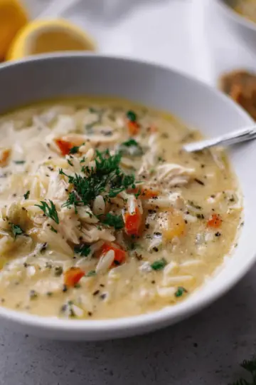 Creamy Chicken and Orzo Soup