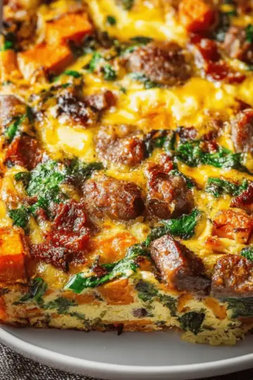 Sweet Potato Sausage Breakfast Casserole