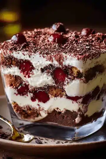 Chocolate & cherry tiramisu