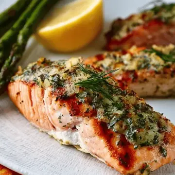 Grilled Garlic Dijon Herb Salmon