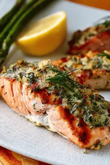 Grilled Garlic Dijon Herb Salmon