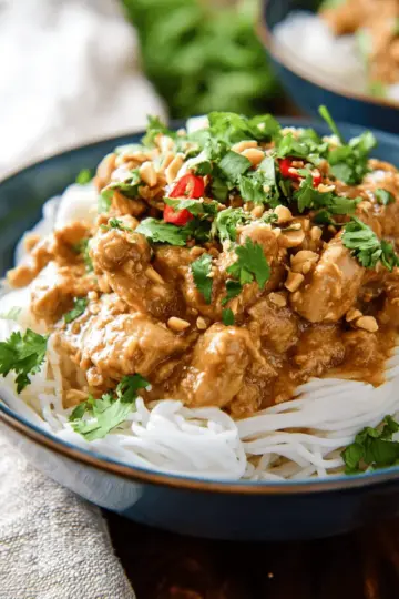 Slow Cooker Thai Peanut Chicken