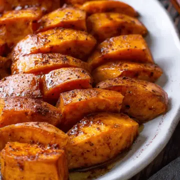 Roasted Sweet Potatoes with Honey and Cinnamon