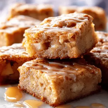 Glazed Apple-Maple Blondies