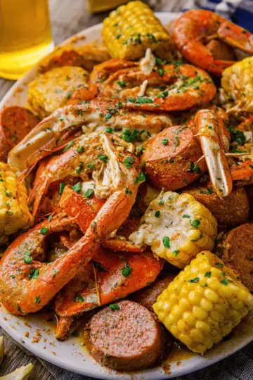 Cajun Seafood Boil with Garlic Butter Sauce