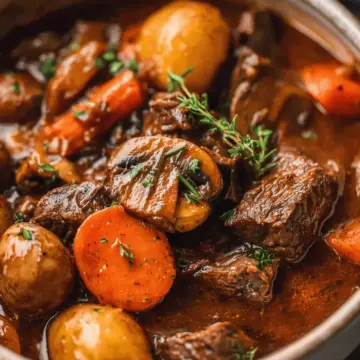Slow Cooker Beef Mushroom Stew Recipe