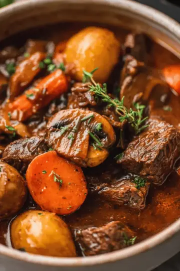 Slow Cooker Beef Mushroom Stew Recipe