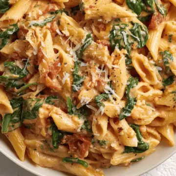 Creamy Tomato and Spinach Pasta