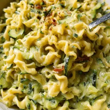 One Tray Creamy Zucchini Pasta