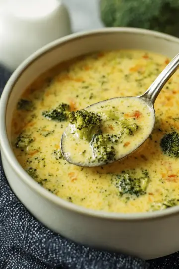 High Protein Broccoli Cheddar Soup