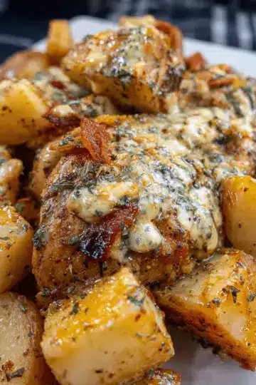 Crockpot Garlic Parmesan Chicken and Potatoes