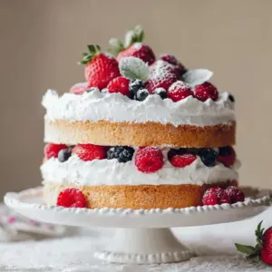 Fresh Berry Cream Cake