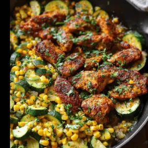 Garlic Butter Chicken with Zucchini and Corn