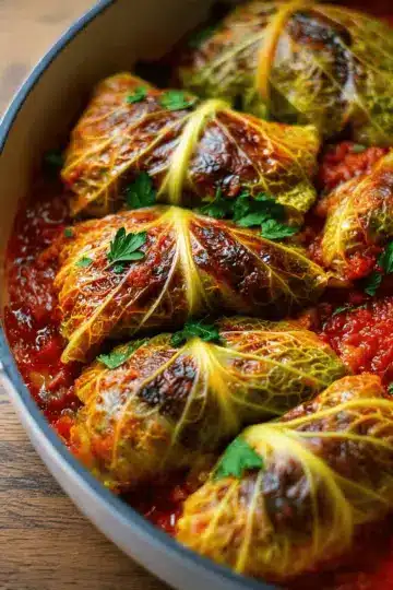 Baked vegan cabbage rolls