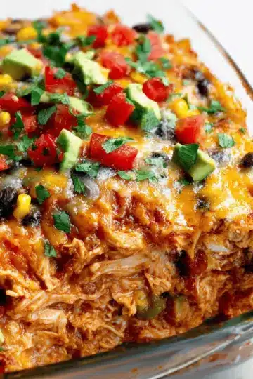 Easy Chicken Burrito Casserole