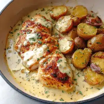 Chicken and Potatoes with Dijon Cream Sauce