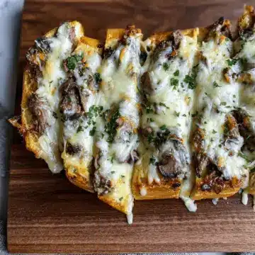 Philly Cheesesteak Cheesy Bread