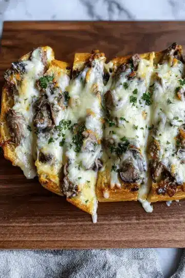 Philly Cheesesteak Cheesy Bread