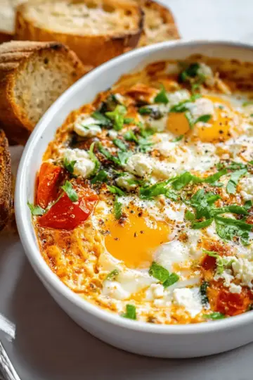 Baked Feta Eggs Recipe